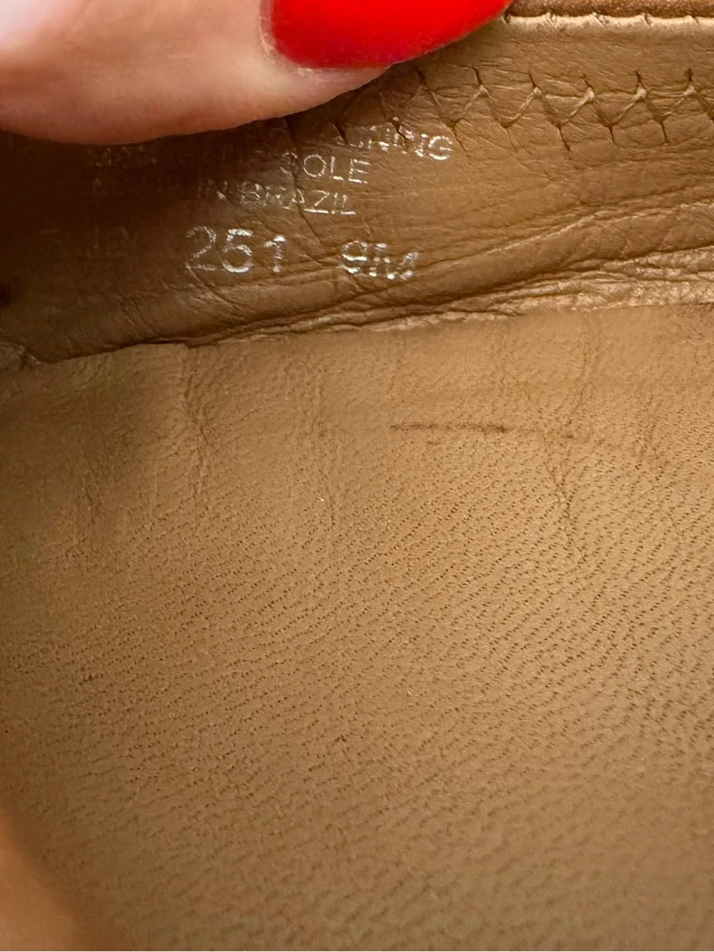 Tory Burch Tan Leather Logo Ballet Flats